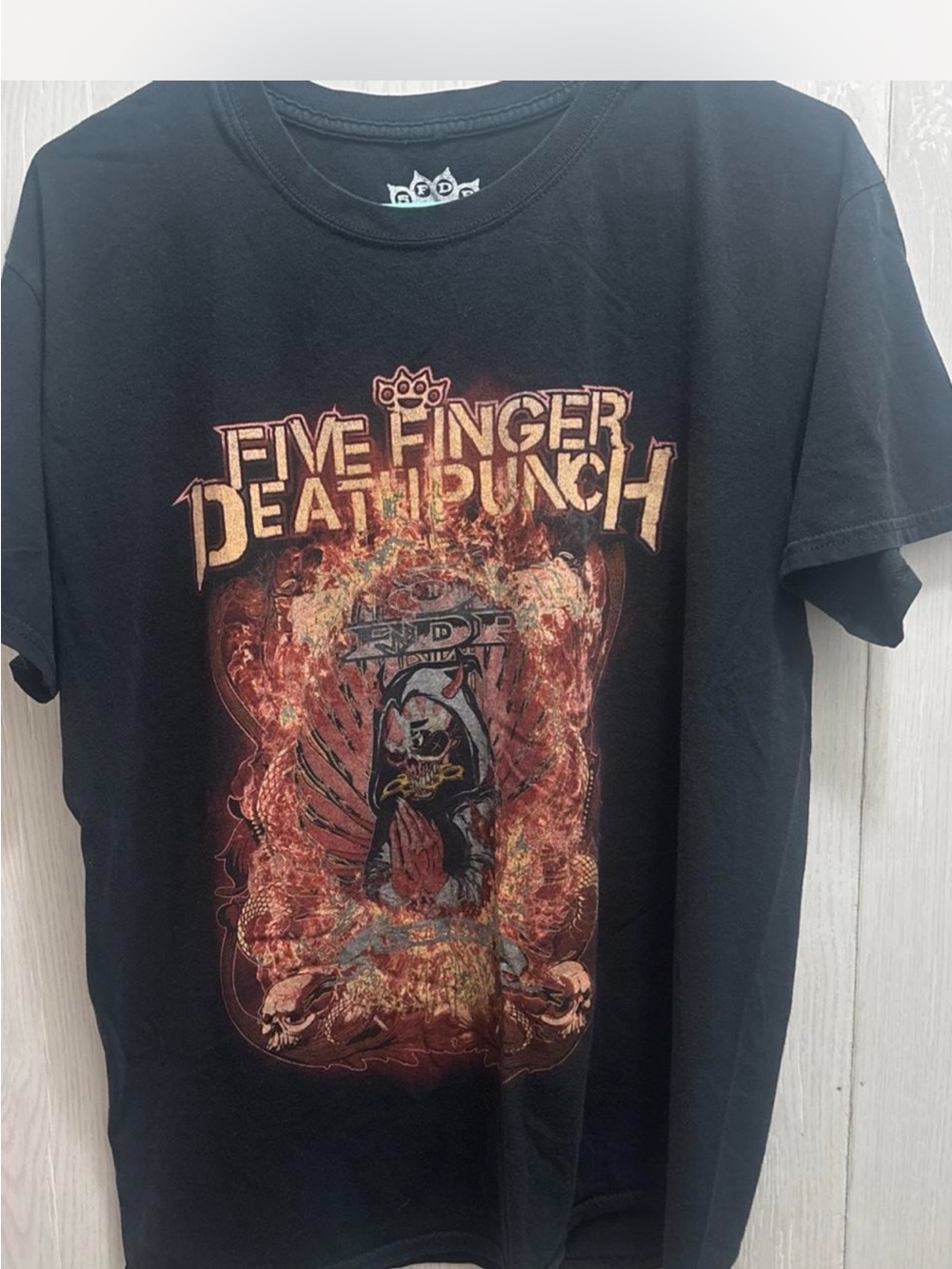 Black Graphic Band Tee